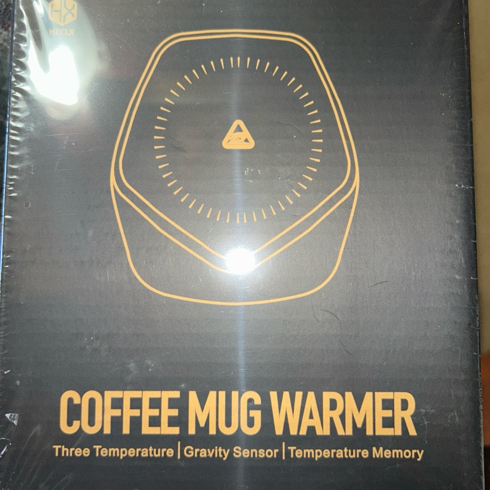 HECLX Black and Gold Coffee Mug Warmer